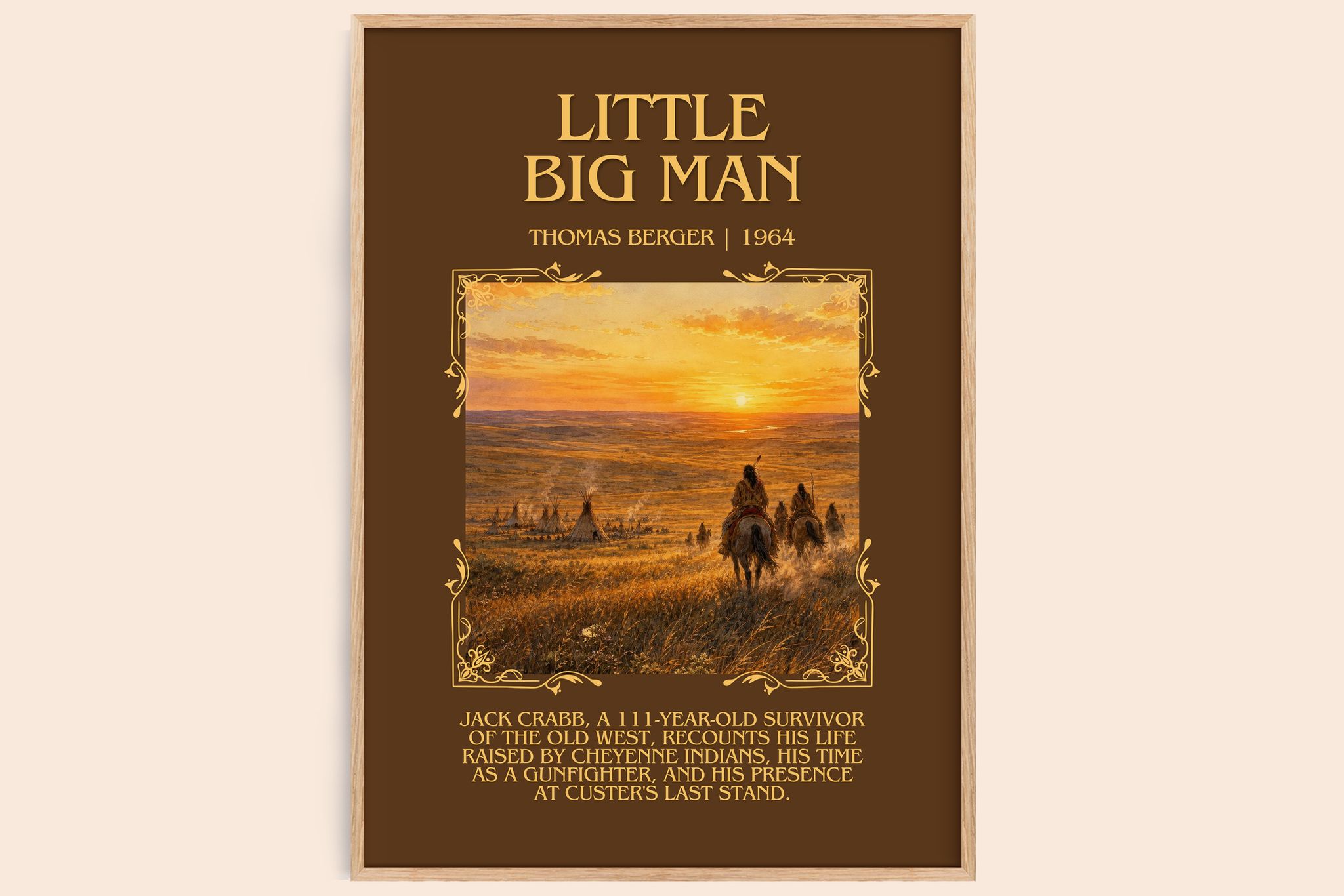 Little Big Man Minimalist Book Poster by Thomas Berger