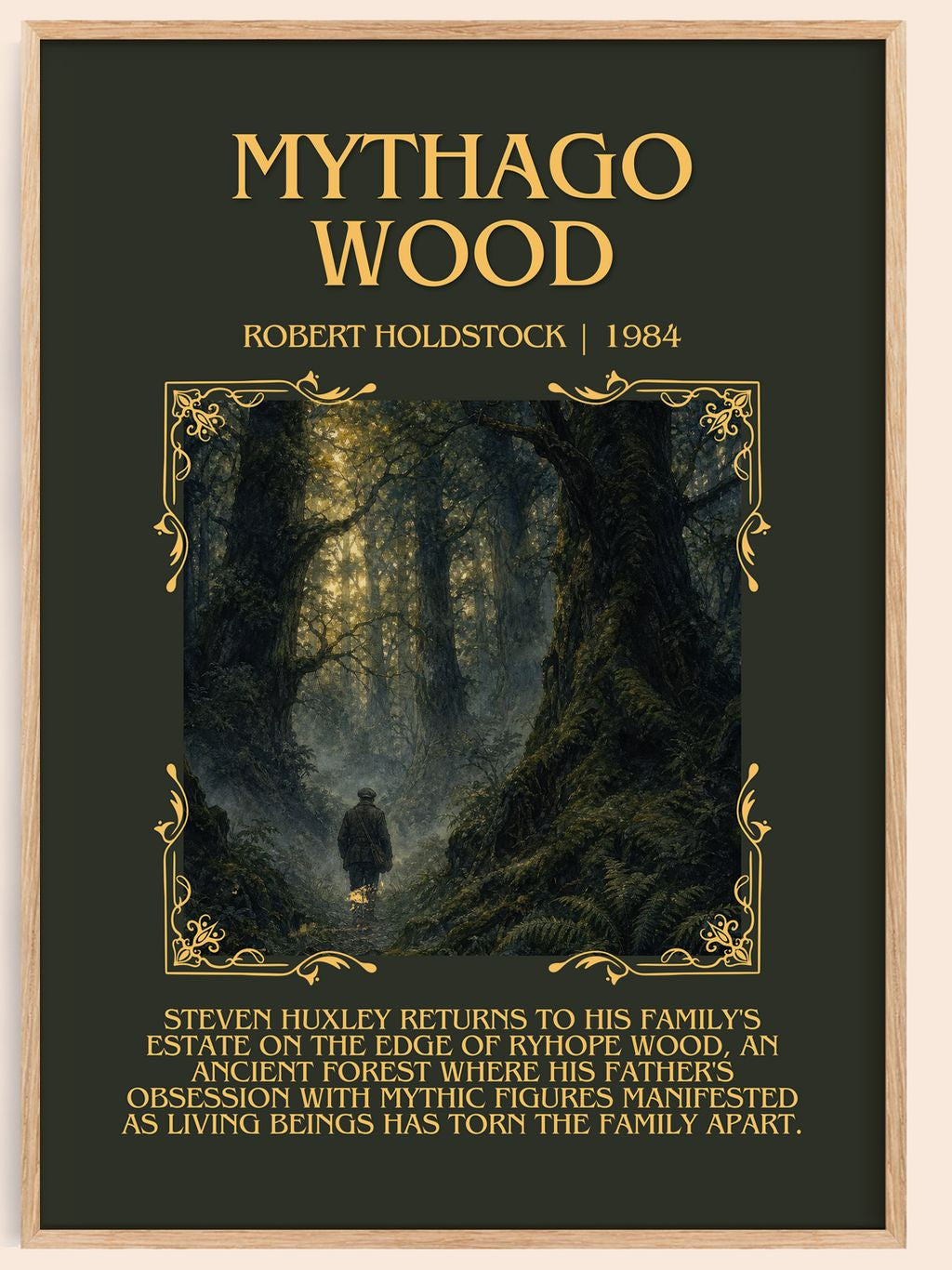 Mythago Wood Minimalist Book Poster by Robert Holdstock – book poster