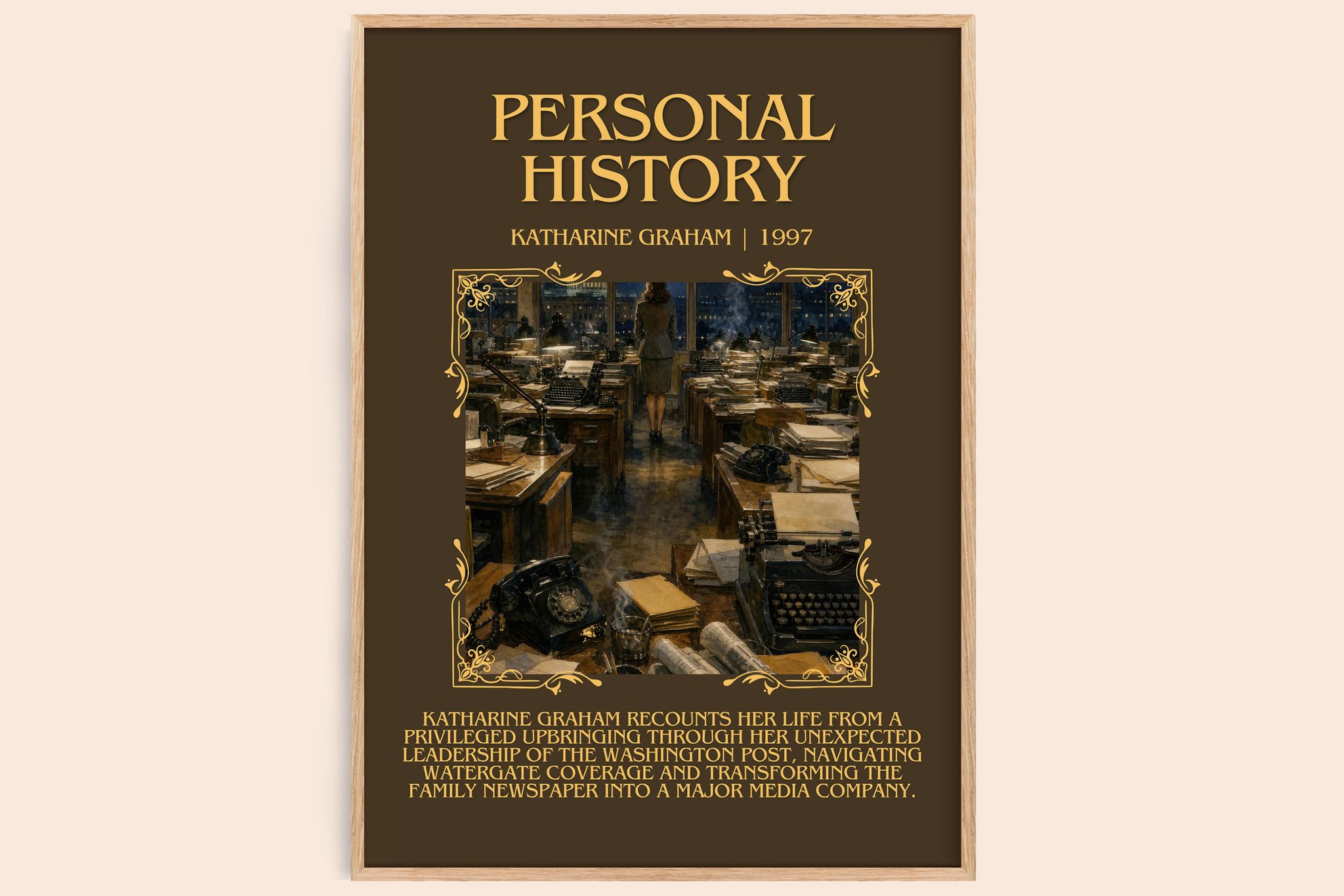 Personal History Minimalist Book Poster by Katharine Graham