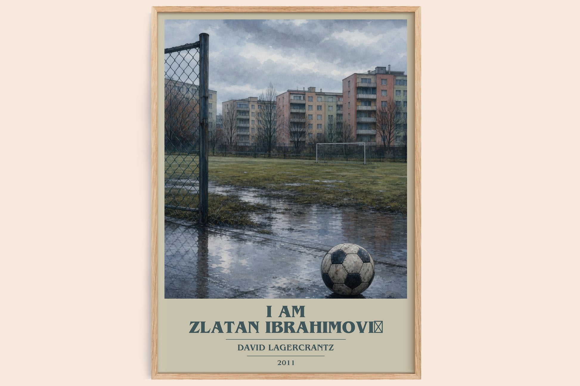 I Am Zlatan Ibrahimović book cover book poster by David Lagercrantz – framed literary art print