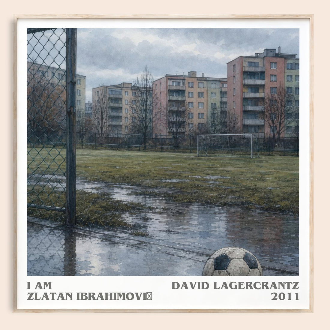 I Am Zlatan Ibrahimović literary book poster by David Lagercrantz – framed literary art print
