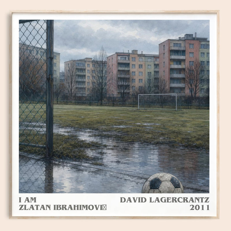 I Am Zlatan Ibrahimović literary book poster by David Lagercrantz – framed literary art print