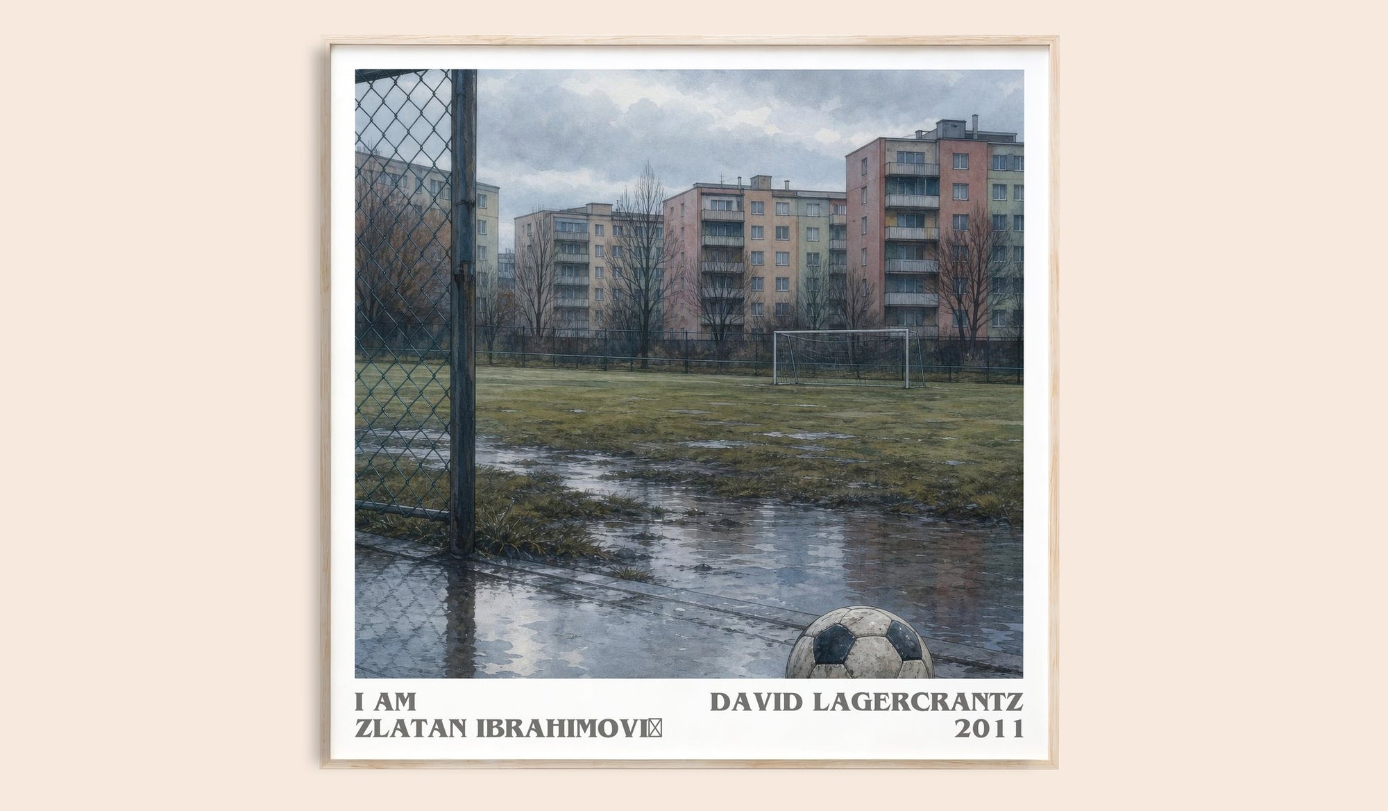 I Am Zlatan Ibrahimović literary book poster by David Lagercrantz – framed literary art print