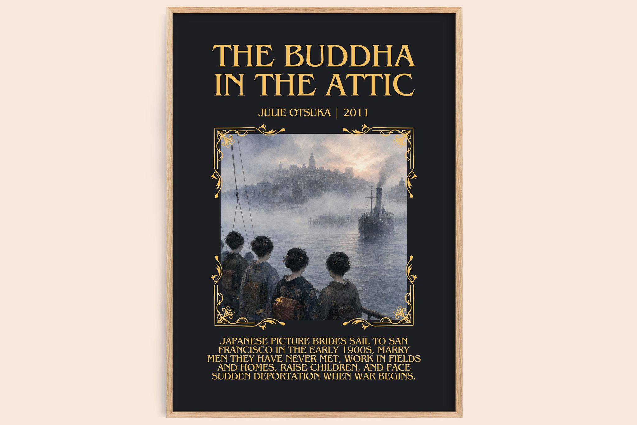 The Buddha in the Attic Minimalist Book Poster by Julie Otsuka