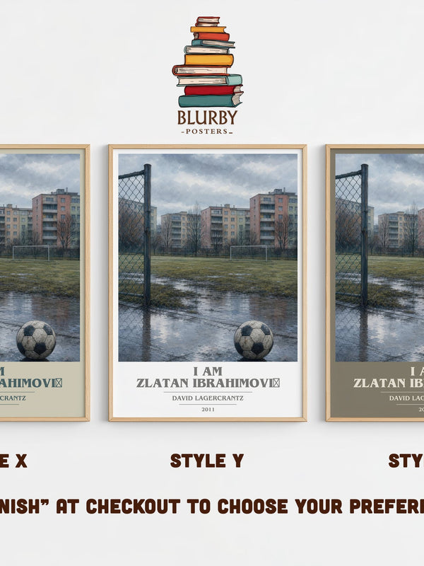 I Am Zlatan Ibrahimović book cover print in frame leaning in hallway – memoir wall art