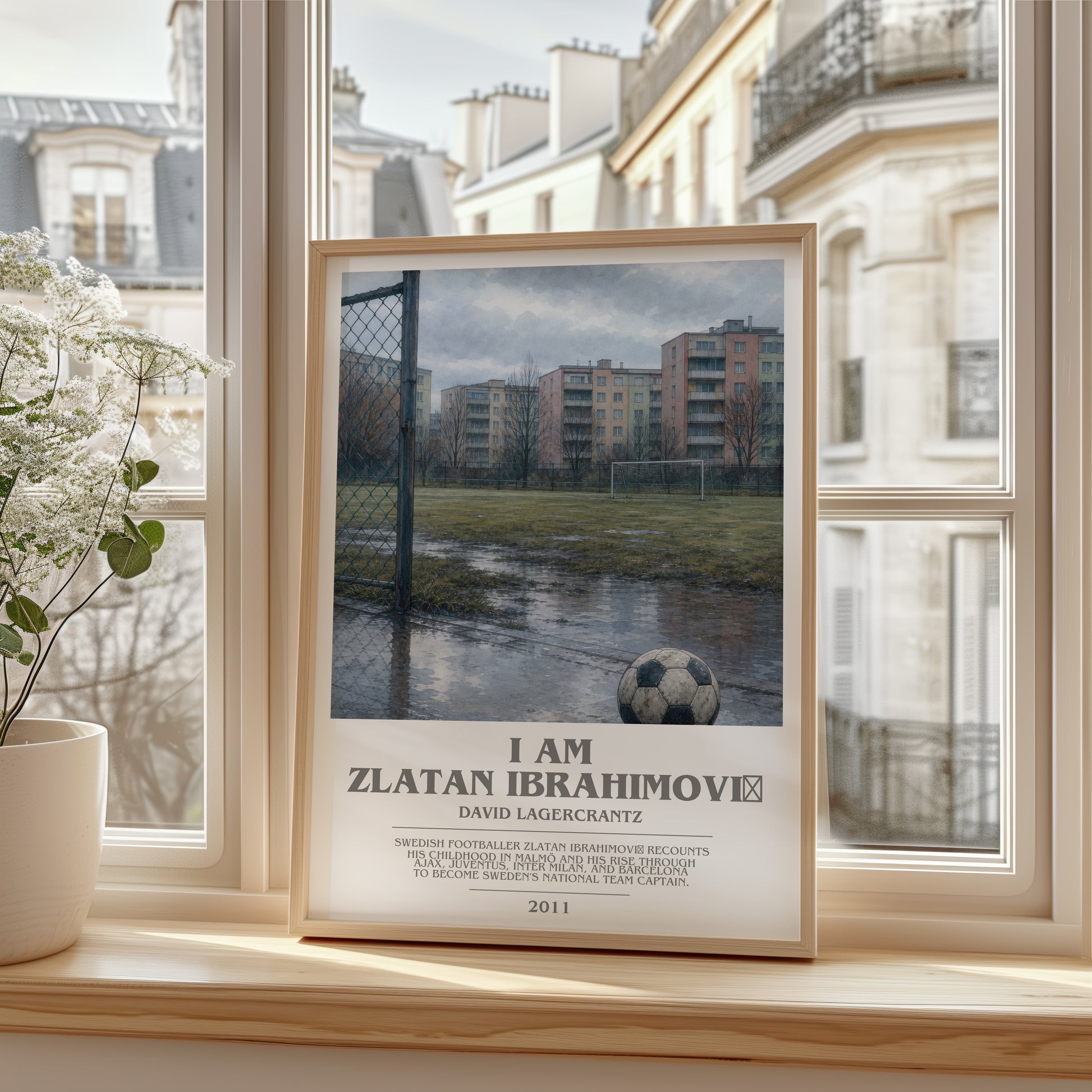 I Am Zlatan Ibrahimović bookish poster colour and style options – David Lagercrantz book art