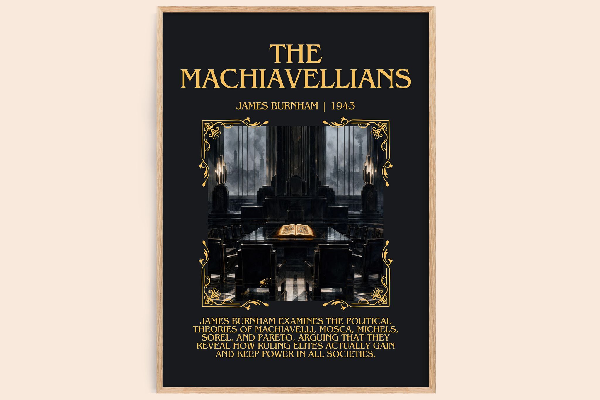 The Machiavellians Minimalist Book Poster by James Burnham