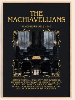 The Machiavellians Minimalist Book Poster by James Burnham – book poster