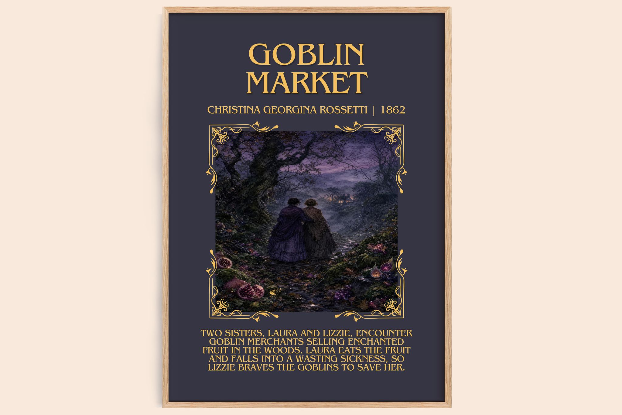 Goblin Market Minimalist Book Poster by Christina Georgina Rossetti