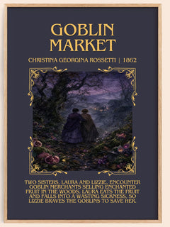 Goblin Market Minimalist Book Poster by Christina Georgina Rossetti – book poster