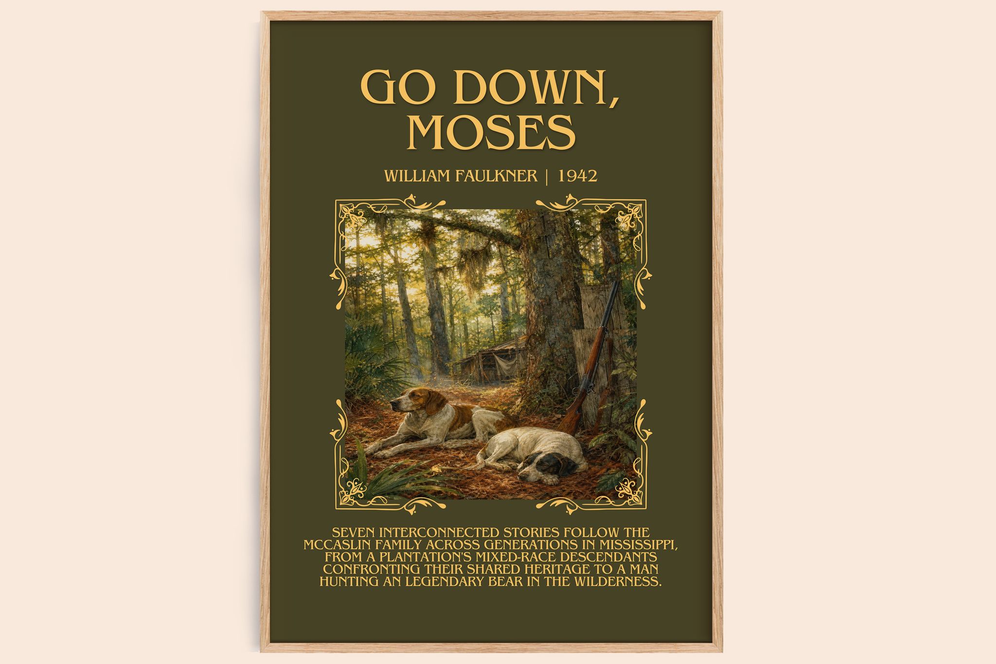 Go Down, Moses Minimalist Book Poster by William Faulkner