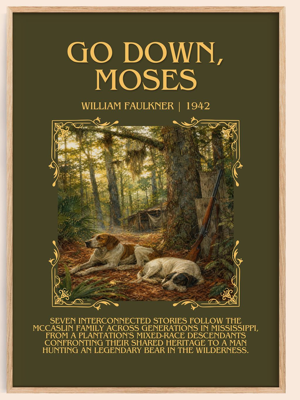 Go Down, Moses Minimalist Book Poster by William Faulkner – book poster