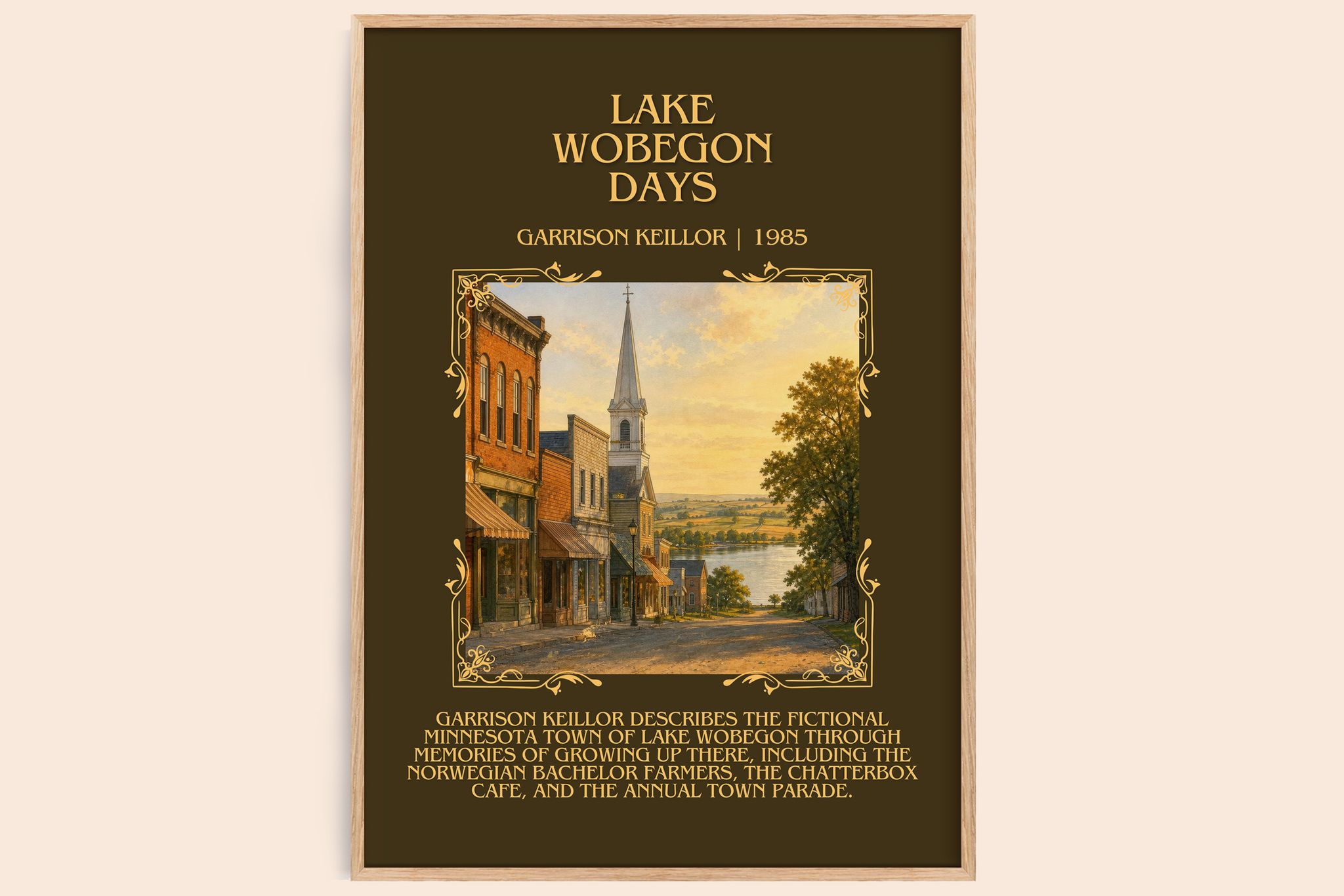 Lake Wobegon Days Minimalist Book Poster by Garrison Keillor