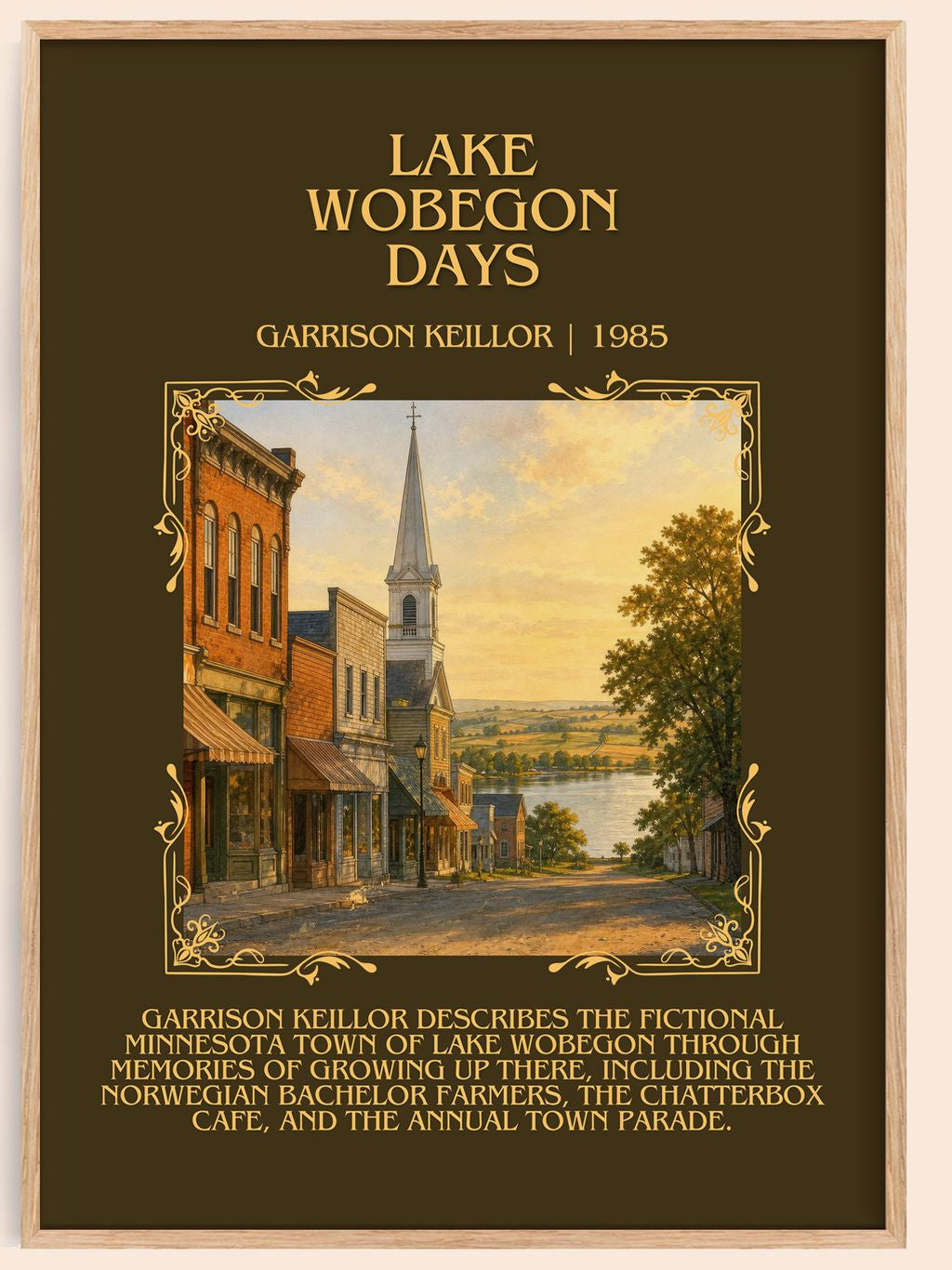 Lake Wobegon Days Minimalist Book Poster by Garrison Keillor – book poster