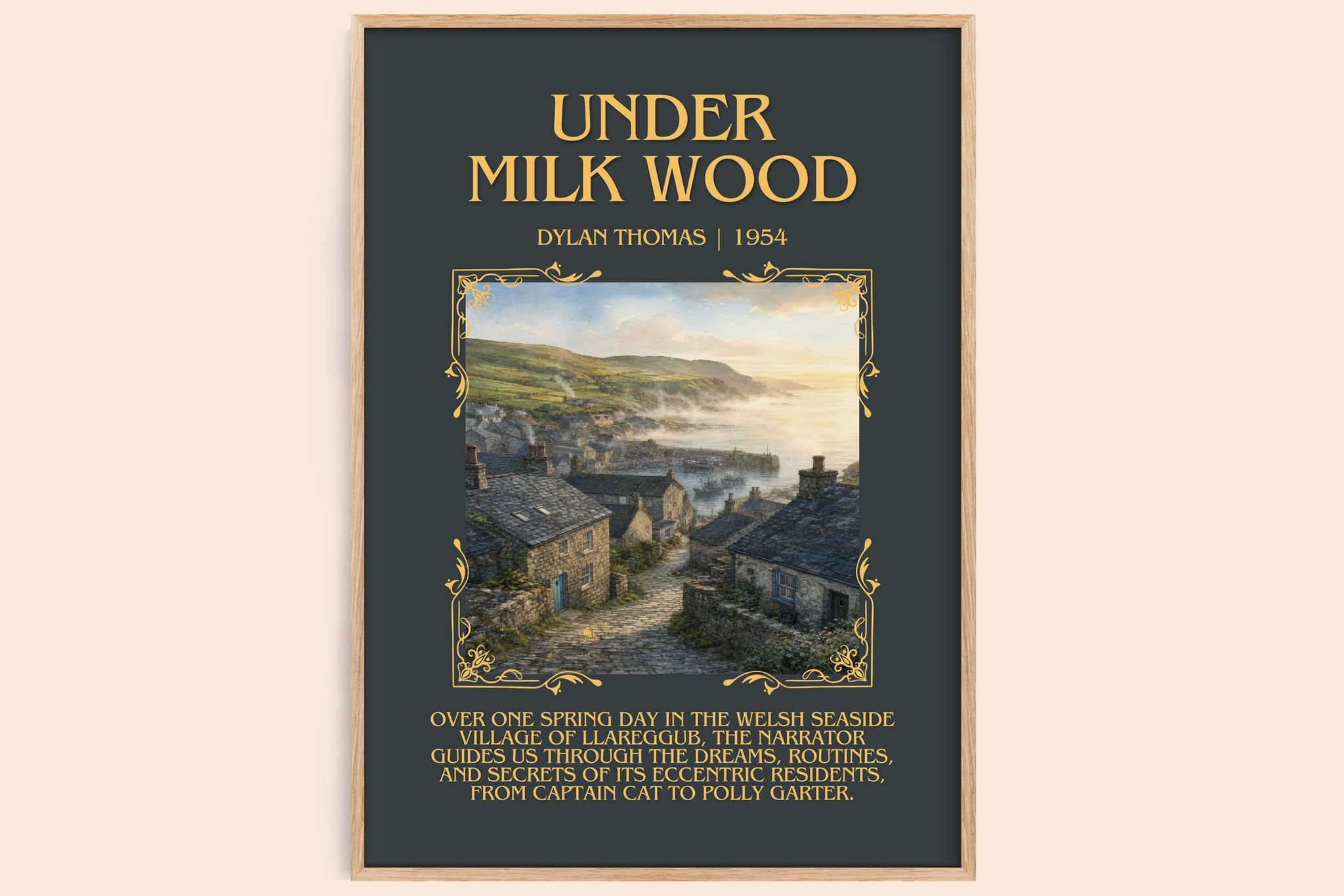 Under Milk Wood Minimalist Book Poster by Dylan Thomas