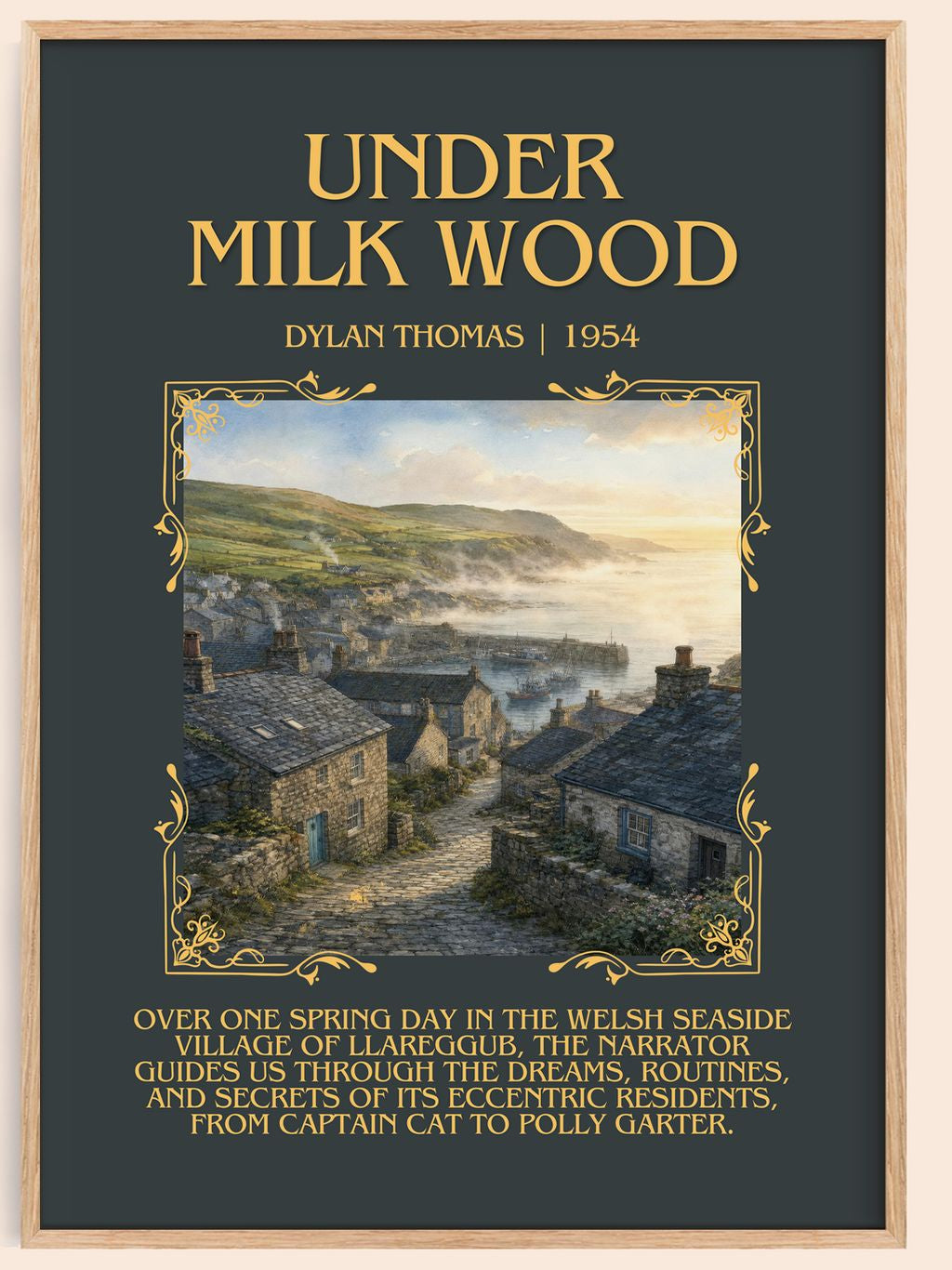 Under Milk Wood Minimalist Book Poster by Dylan Thomas – book poster