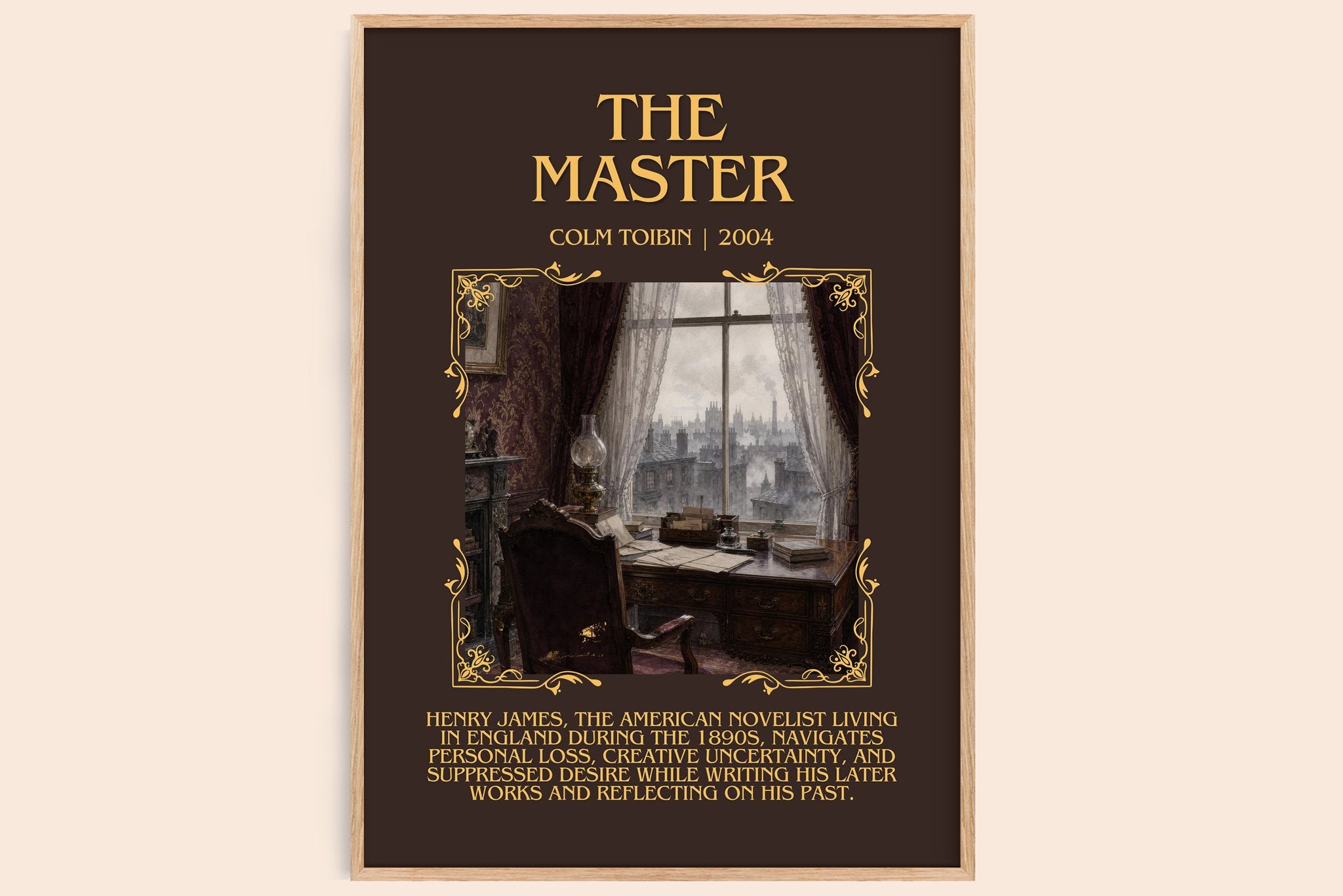 The Master Minimalist Book Poster by Colm Toibin