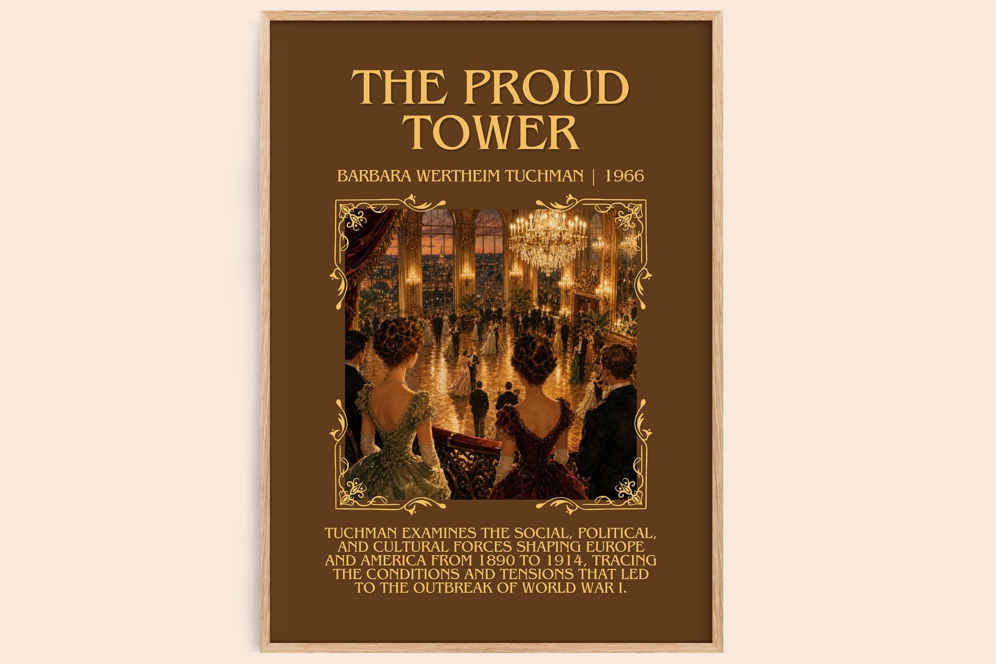 The Proud Tower Minimalist Book Poster by Barbara Wertheim Tuchman