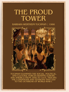 The Proud Tower Minimalist Book Poster by Barbara Wertheim Tuchman – book poster