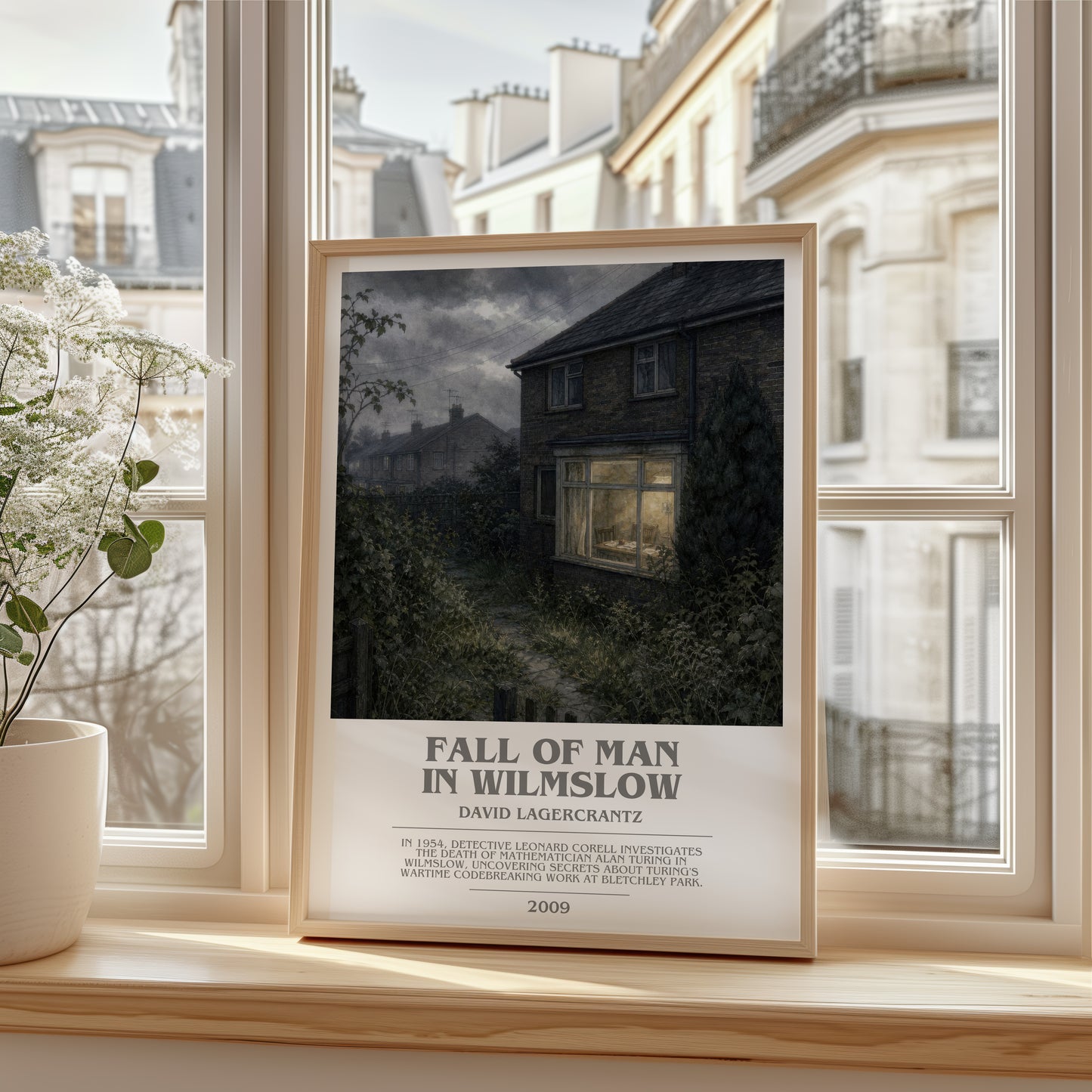 Fall Of Man In Wilmslow bookish poster colour and style options – David Lagercrantz book art