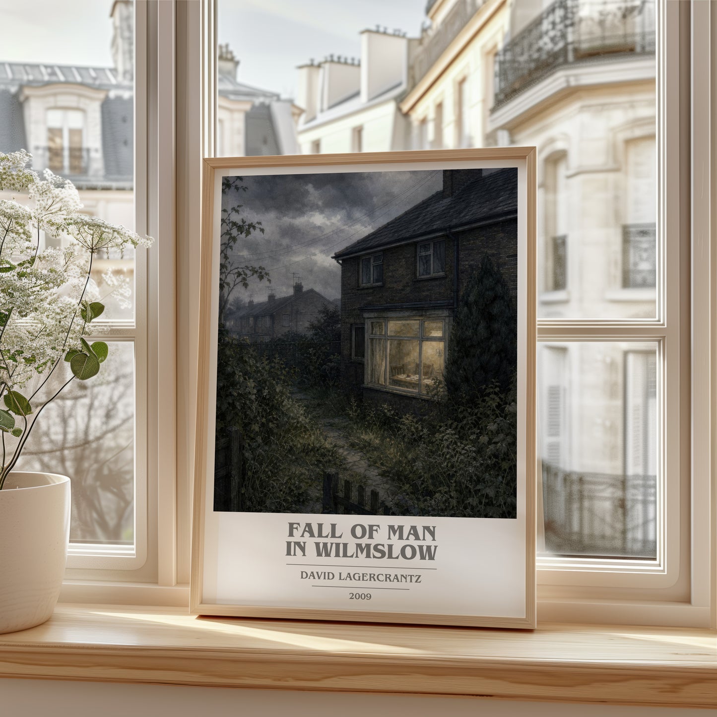Fall Of Man In Wilmslow book cover poster colour and style options – David Lagercrantz book art