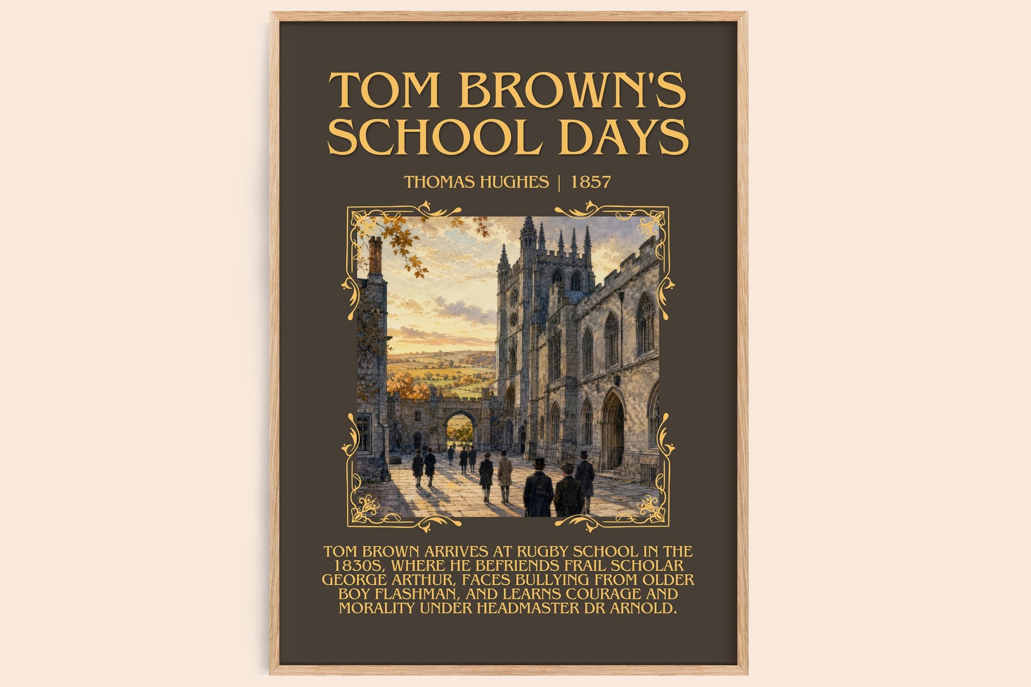 Tom Brown's School Days Minimalist Book Poster by Thomas Hughes
