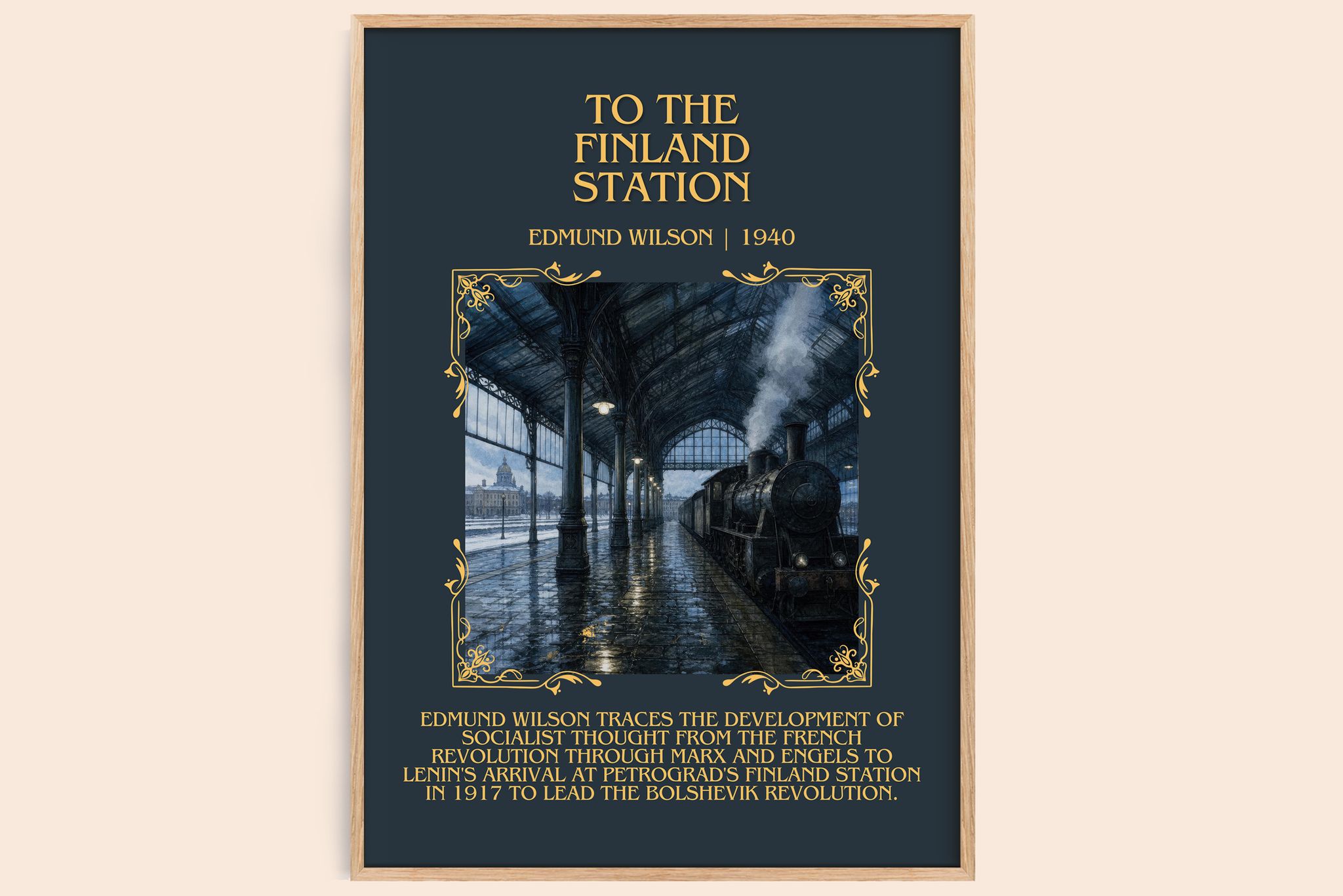To the Finland Station Minimalist Book Poster by Edmund Wilson