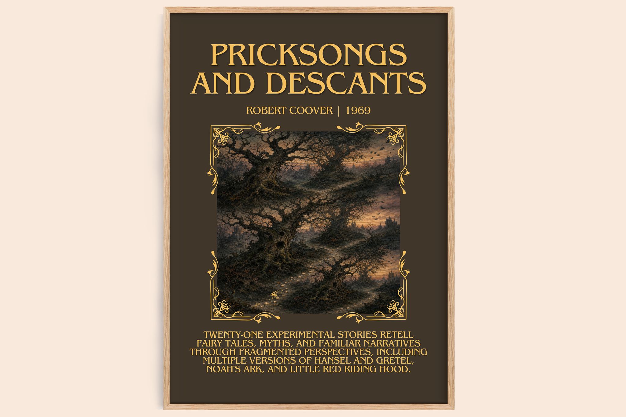 Pricksongs and Descants Minimalist Book Poster by Robert Coover