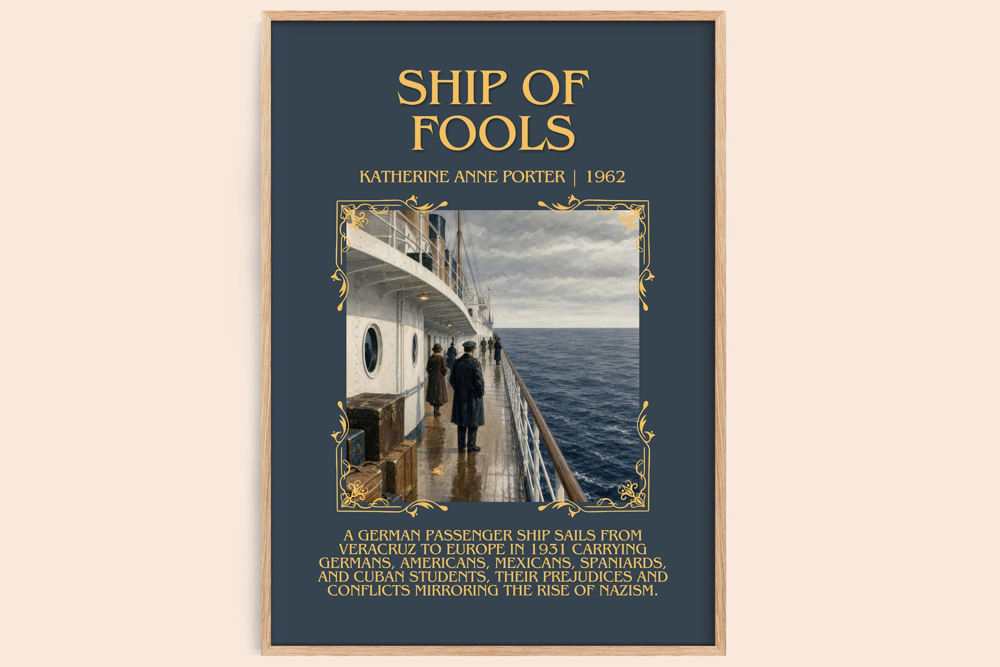 Ship Of Fools Minimalist Book Poster by Katherine Anne Porter