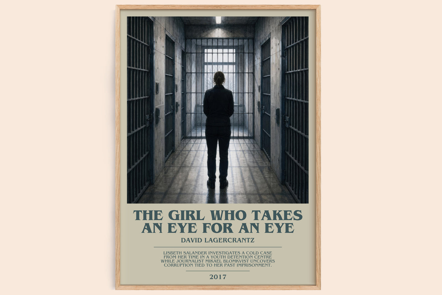 The Girl Who Takes An Eye For An Eye bookish book poster by David Lagercrantz – framed literary art print