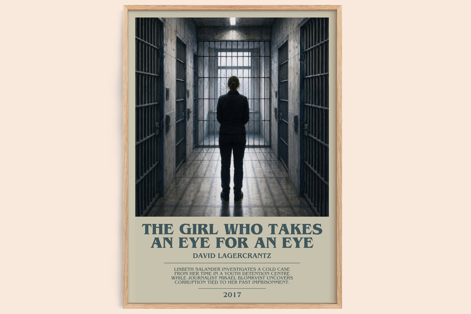 The Girl Who Takes An Eye For An Eye bookish book poster by David Lagercrantz – framed literary art print