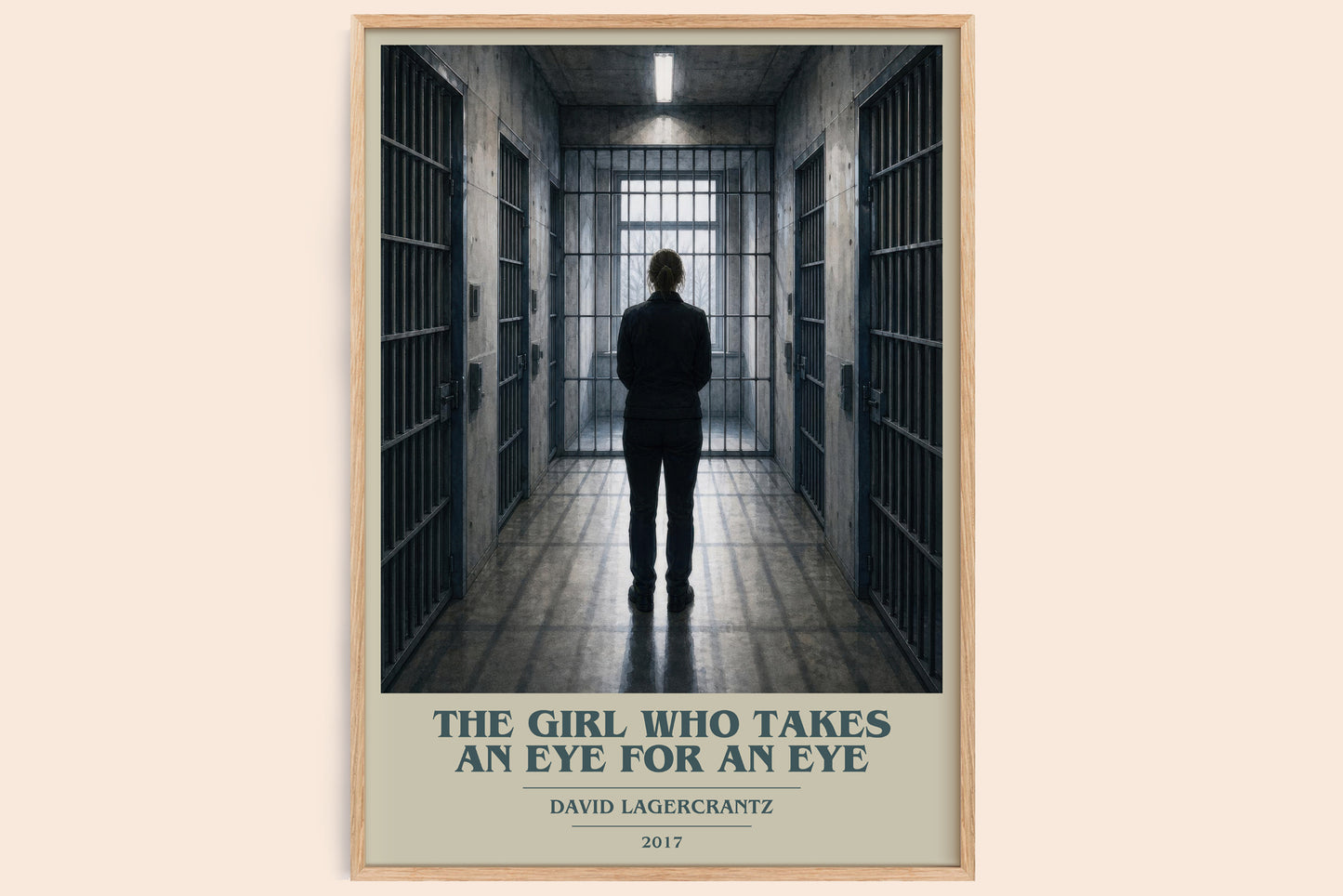 The Girl Who Takes An Eye For An Eye book cover book poster by David Lagercrantz – framed literary art print
