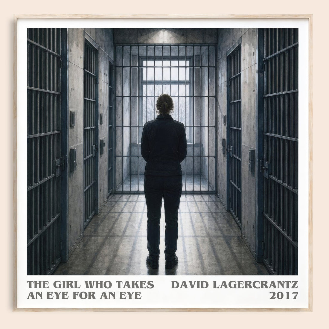 The Girl Who Takes An Eye For An Eye literary book poster by David Lagercrantz – framed literary art print