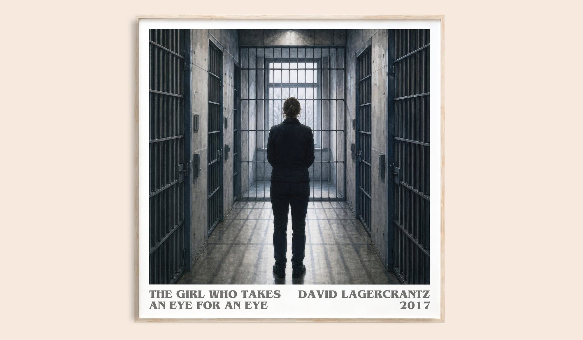 The Girl Who Takes An Eye For An Eye literary book poster by David Lagercrantz – framed literary art print