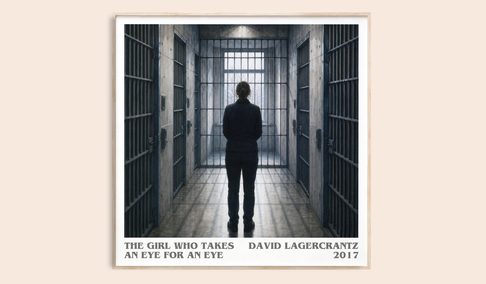 The Girl Who Takes An Eye For An Eye literary book poster by David Lagercrantz – framed literary art print