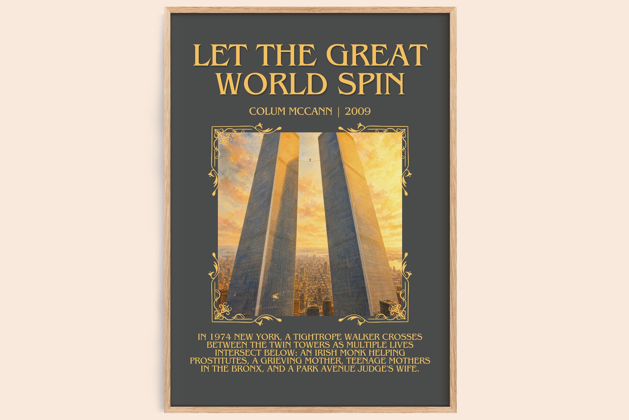 Let the Great World Spin Minimalist Book Poster by Colum McCann
