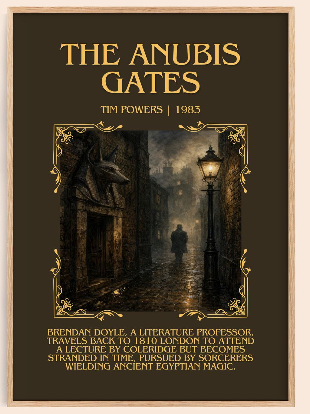 The Anubis Gates Minimalist Book Poster by Tim Powers – book poster