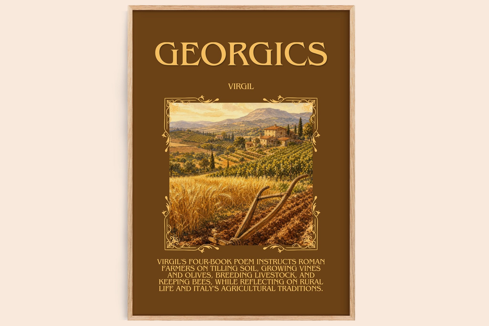Georgics Minimalist Book Poster by Virgil