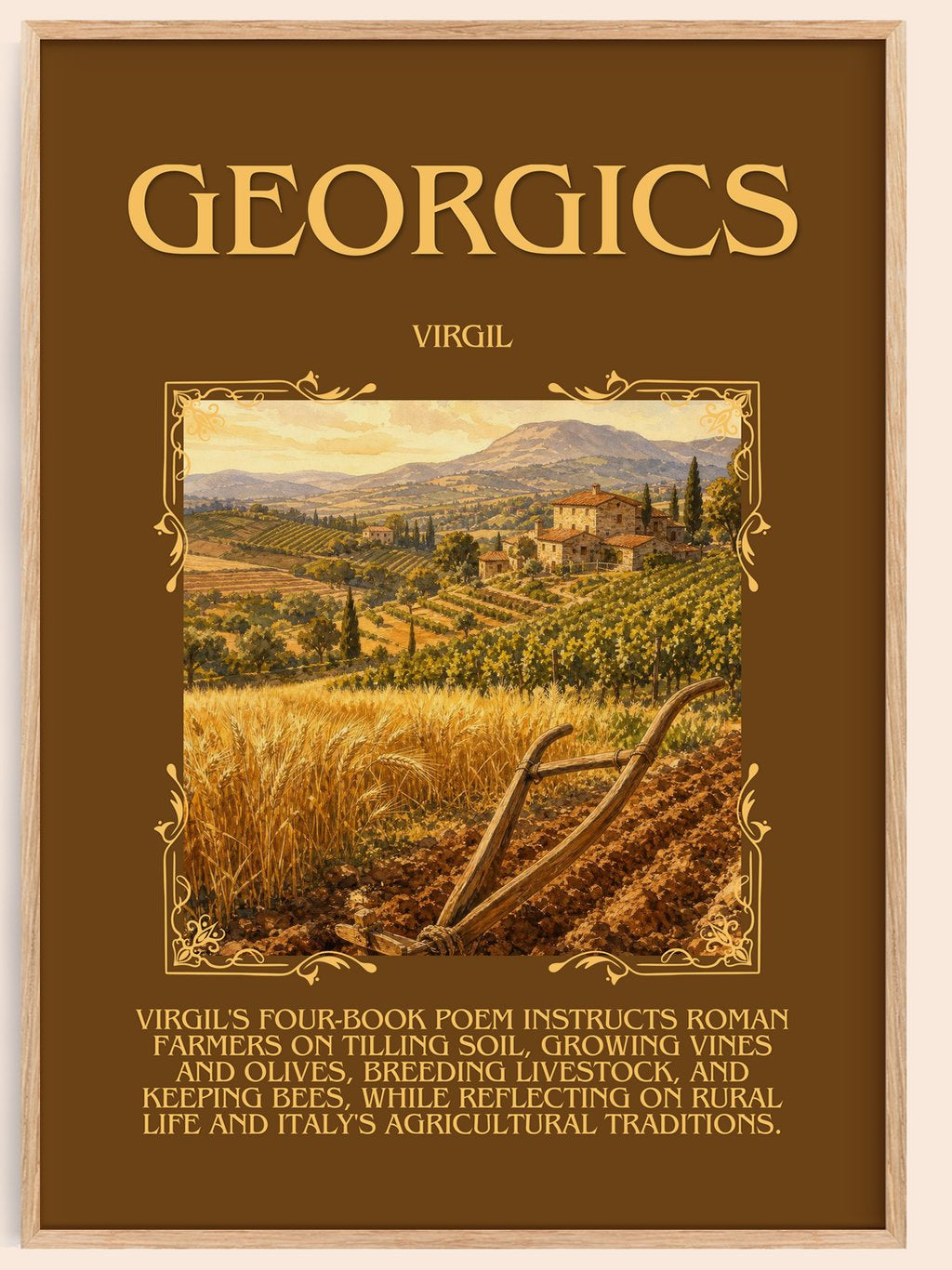 Georgics Minimalist Book Poster by Virgil – book poster