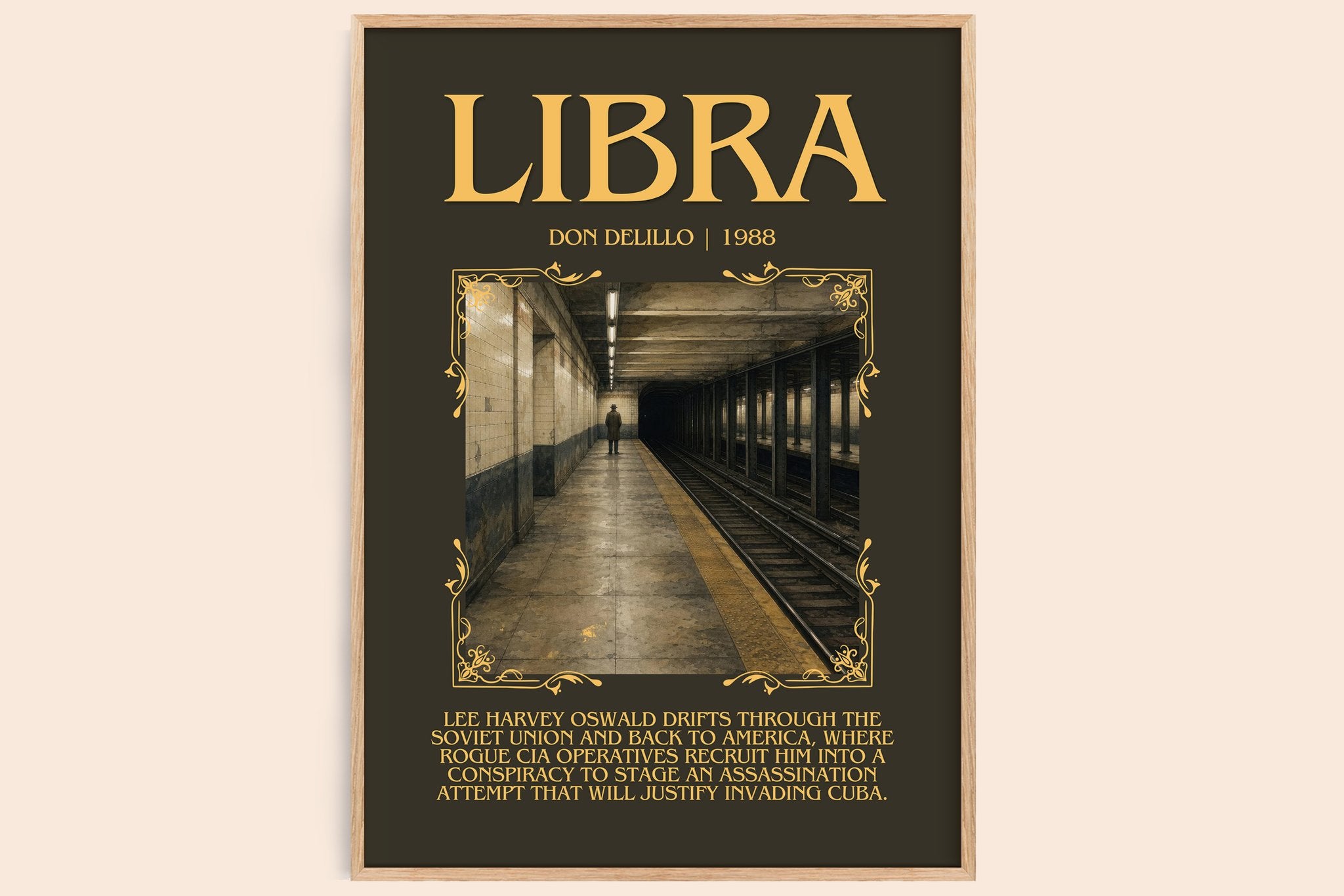 Libra Minimalist Book Poster by Don DeLillo