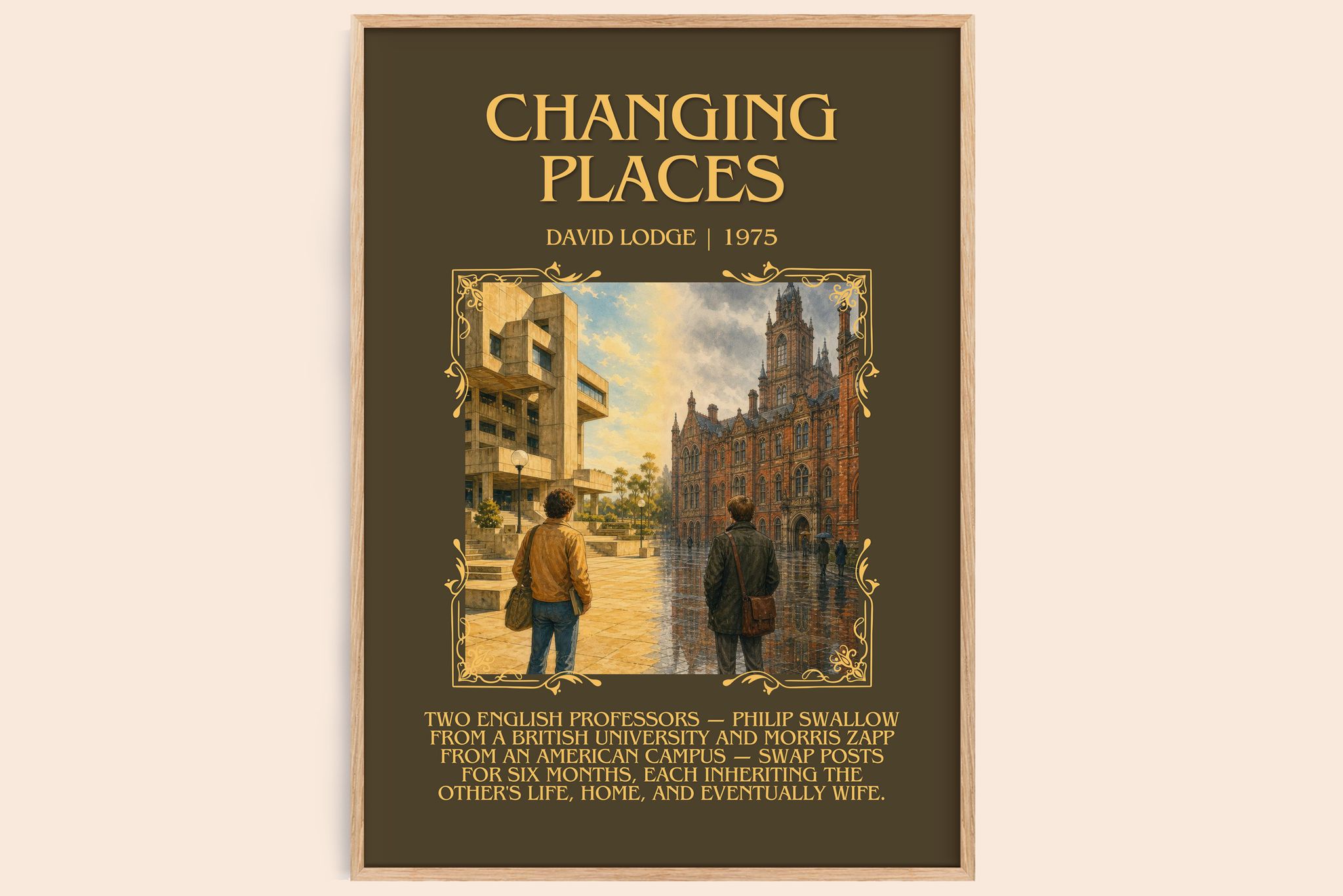 Changing Places Minimalist Book Poster by David Lodge