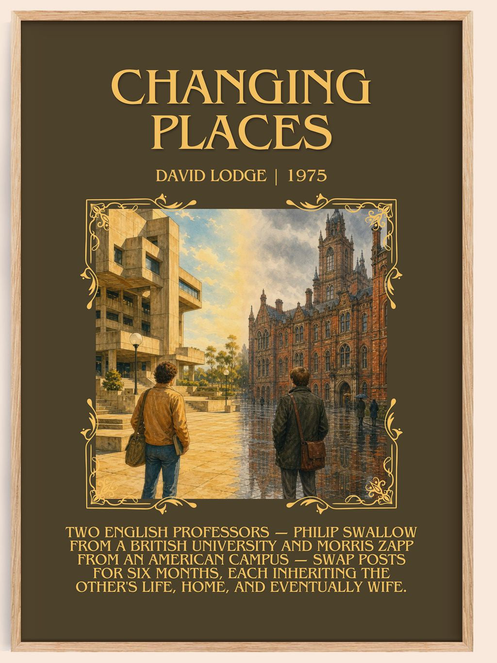 Changing Places Minimalist Book Poster by David Lodge – book poster