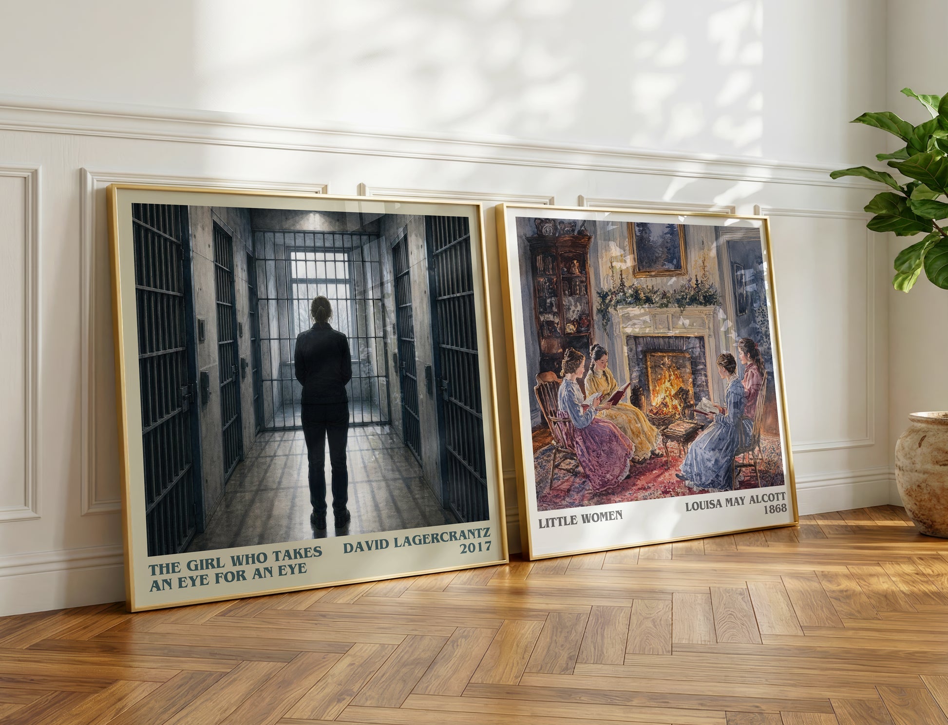 The Girl Who Takes An Eye For An Eye literary print on bookshelf – David Lagercrantz fan gift