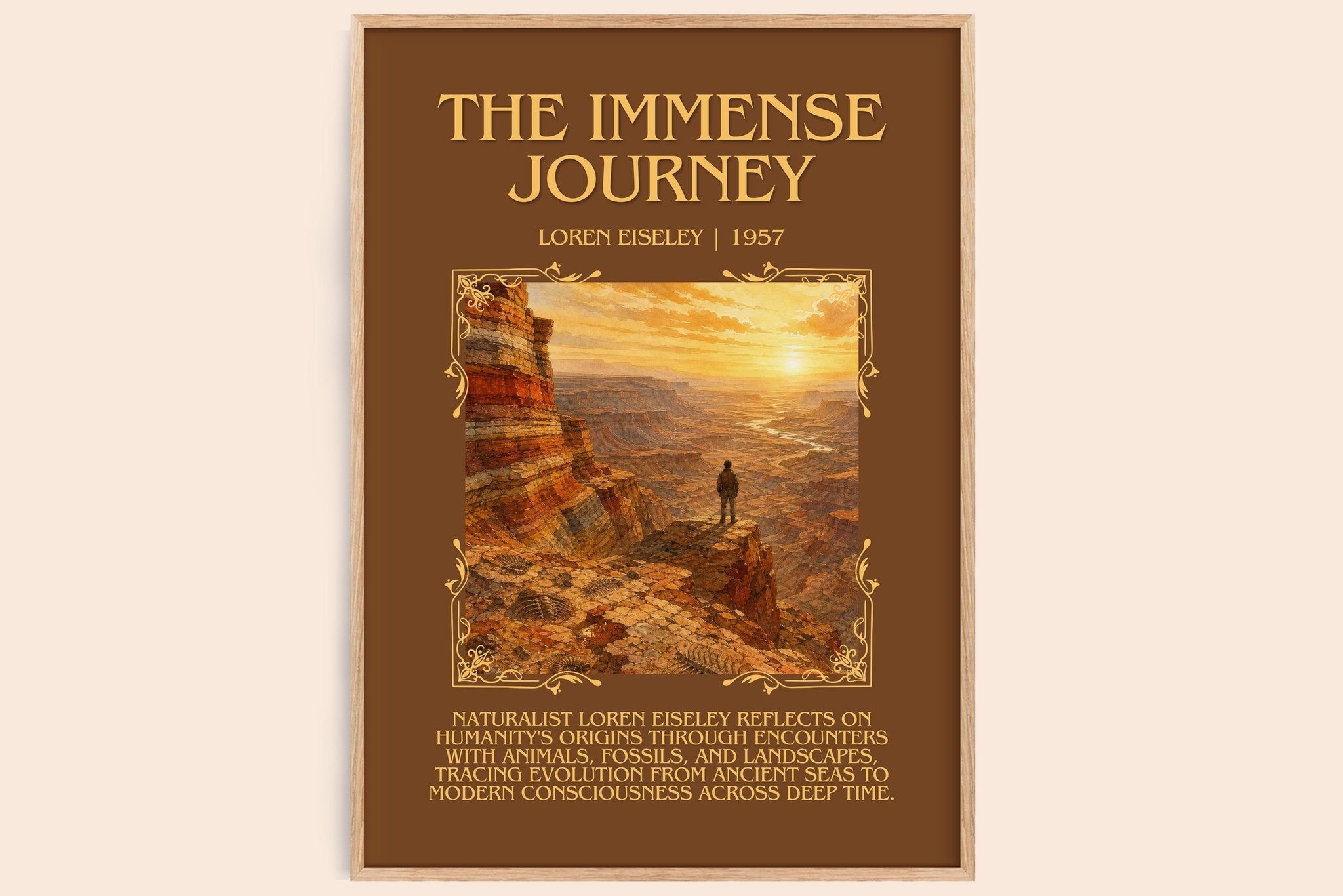 The Immense Journey Minimalist Book Poster by Loren Eiseley