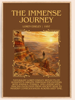 The Immense Journey Minimalist Book Poster by Loren Eiseley – book poster