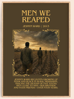 Men We Reaped Minimalist Book Poster by Jesmyn Ward – book poster