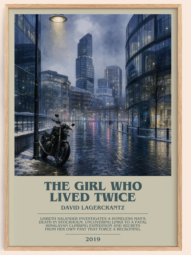 The Girl Who Lived Twice Bookish Wall Art by David Lagercrantz