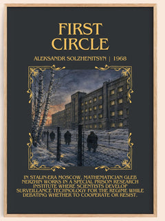 First Circle Minimalist Book Poster by Aleksandr Solzhenitsyn – book poster