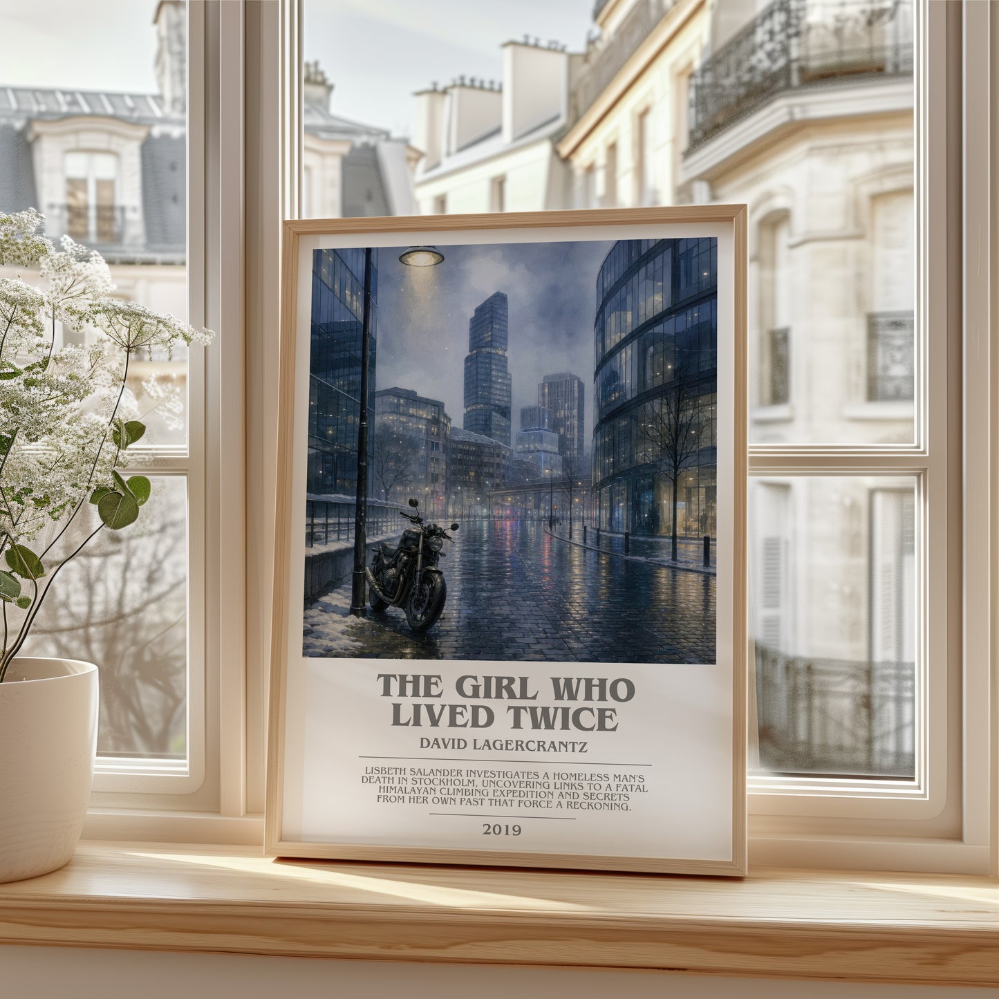 The Girl Who Lived Twice bookish poster colour and style options – David Lagercrantz book art