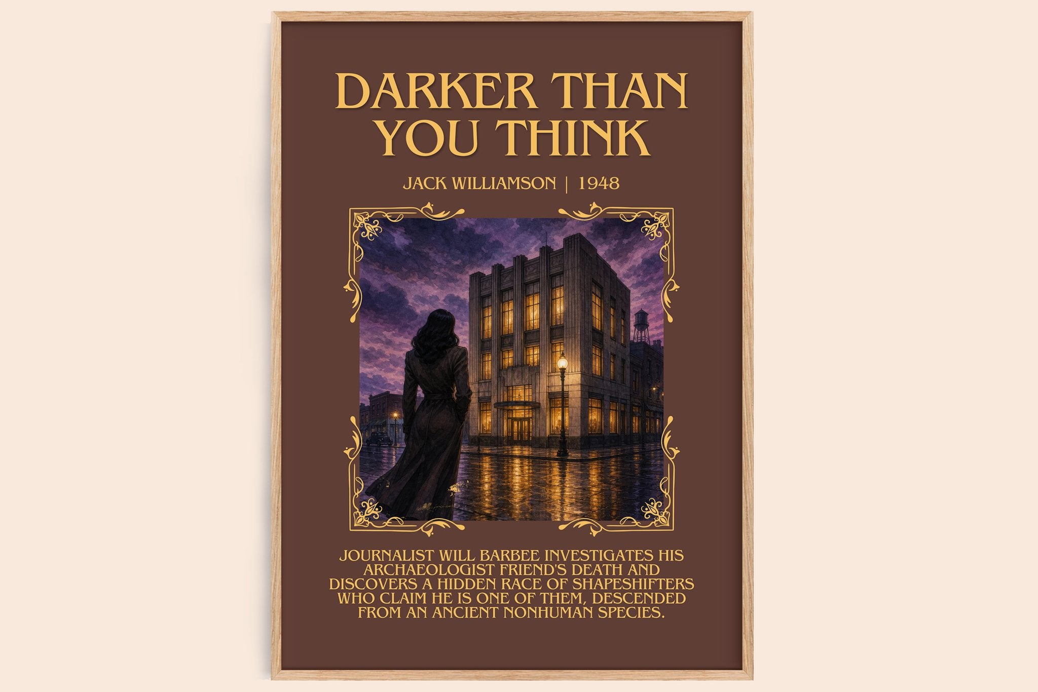 Darker Than You Think Minimalist Book Poster by Jack Williamson